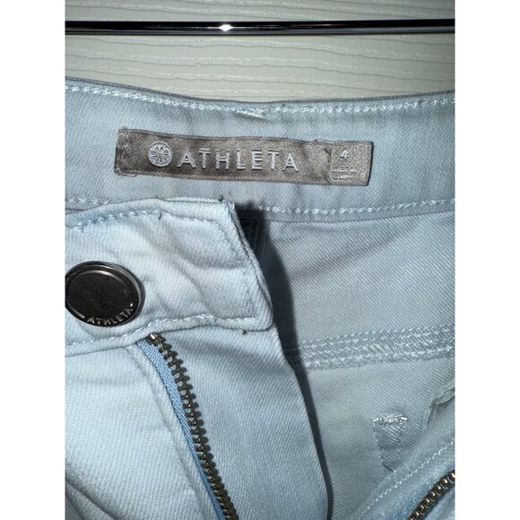 Athleta Sculpt Skinny Cropped Jeans Glacier Wash Size 4 - Picture 7 of 14